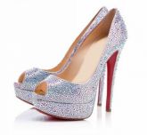 Christian Louboutin Crystal Peep Toe Inspired.