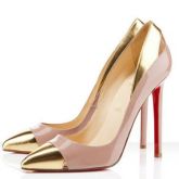 Christian Louboutin Scarpin Pigalle Ponta Dourada Inspired.