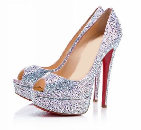 Christian Louboutin Crystal Peep Toe Inspired.
